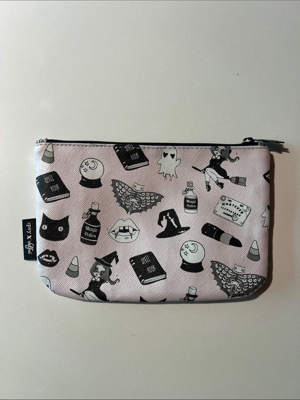 Pink Witch-themed Cosmetic Pouch
